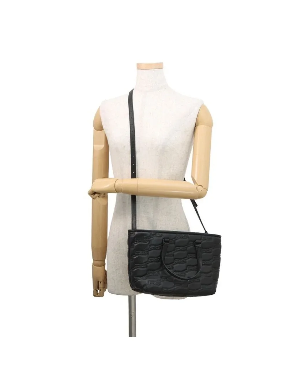 Balenciaga Handbag Signature BB Monogram Small 2-Way Shoulder Black - Picture 5 of 10